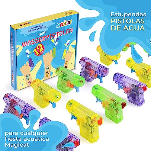 Miniatura 2 de Magicat 12 Pistolas De Agua Pequeñas - Juguetes Para Niños En Fiestas De Cumpleaños, Para Jugar En La Piscina O Jardín - Juegos De Agua Para Niños Exterior, Idóneas Para Verano