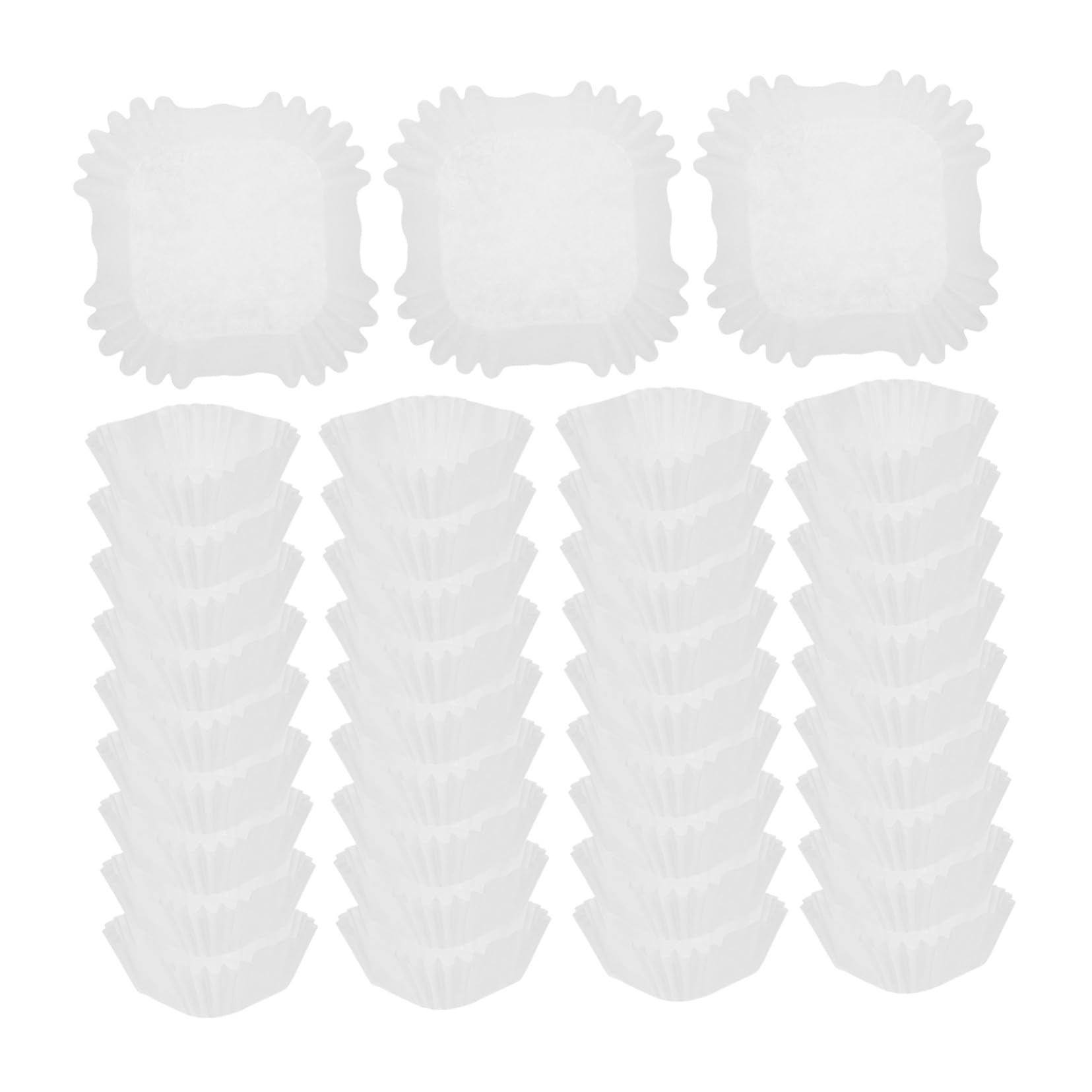 iplusmile 3000 Pièces Caissettes Carrées pour Cupcakes Moules à Muffins Anti-graisse Résistants Chaleur pour Pâtisseries Gâteaux Fêtes Anniversaire et Mariages