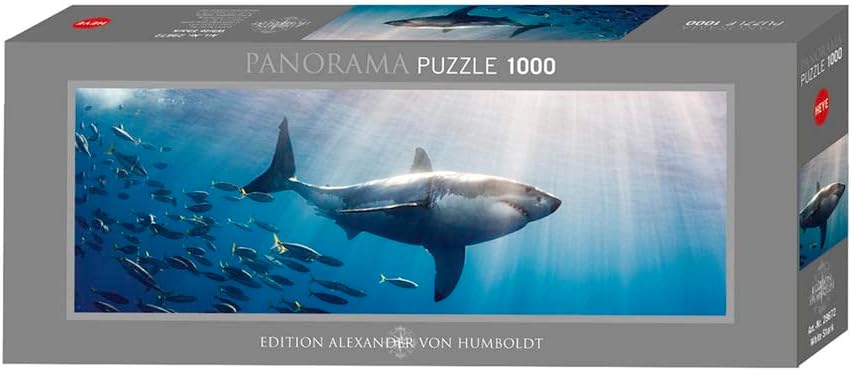 Heye White Shark 1000 Piece Panoramic Jigsaw Puzzle