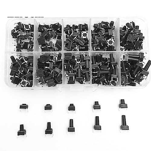 Micro interruptor tactil 6x6 kit de boton de llave PCB interruptores tactiles SMD Dip 100 ud