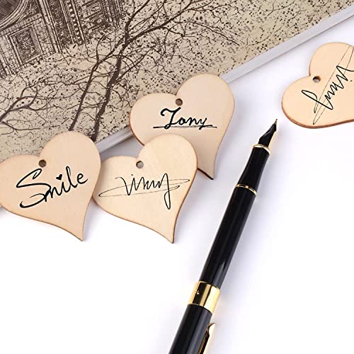 Image of MDF Cutouts | Wooden Cutout For Craft | Pine Wood | Unfinished Tags for Key Chain, Slices Crafts, Xmas, Decorations, Painting | Resin Art Work | MDF Board Cutouts, Heart- [50pcs]-[ 5cmx5cm]