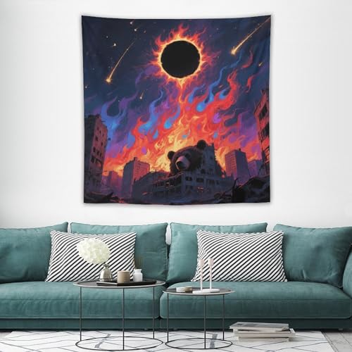 Tapisserie murale esthétique grande taille avec kit de suspension inclus
