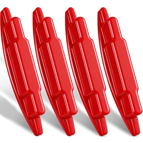 Chumia 4 Pack Magnetic Stud Finder, Magnet Wall Detector Scanner Tool for Locating Screws Nails Metal Studs on Drywall and Wood, No Batteries Required, Red