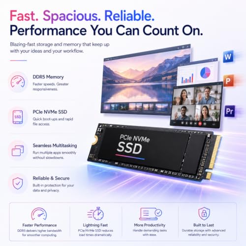 Image of HP OmniBook 3 16 inch Next-Gen AI Business Touchscreen Laptop, Intel Core Ultra 7 255U (12-Core), 32GB DDR5 RAM, 1TB SSD, WUXGA IPS Display, Numeric Keypad, Wi-Fi 7, Windows 11