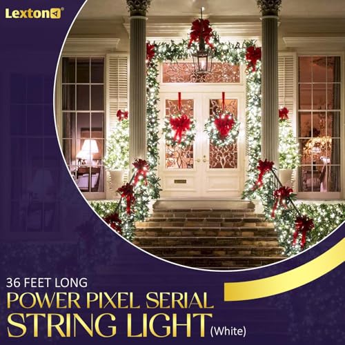 Image of Lexton 40 LED Power Pixel Serial String /Fairy Light | Plug Sourced | Suitable for Home & Outdoor Decoration, Diwali, Christmas, Ramadan, Wedding, Party, Festival (Pack of 50, White)