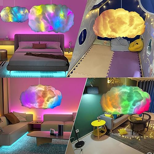 Kit de luces multicolor nube con control remoto 2 piezas miniatura 5