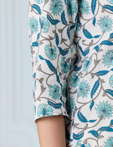 Image of Amazon Brand - Myx Women Cotton Printed A-line Short Kurti (Available in Plus Sizes)