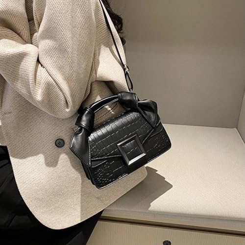 Image of Women Vegan Leather Evening Handbag Crocodile Pattern Handle Clutch Purse Cross Body Envelope Bag