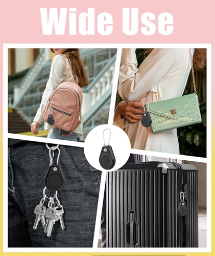 Image of Case with Keychain Holder Shockproof Scratchproof Case for Protective Accessory for Tracking Pets Keys (Black)