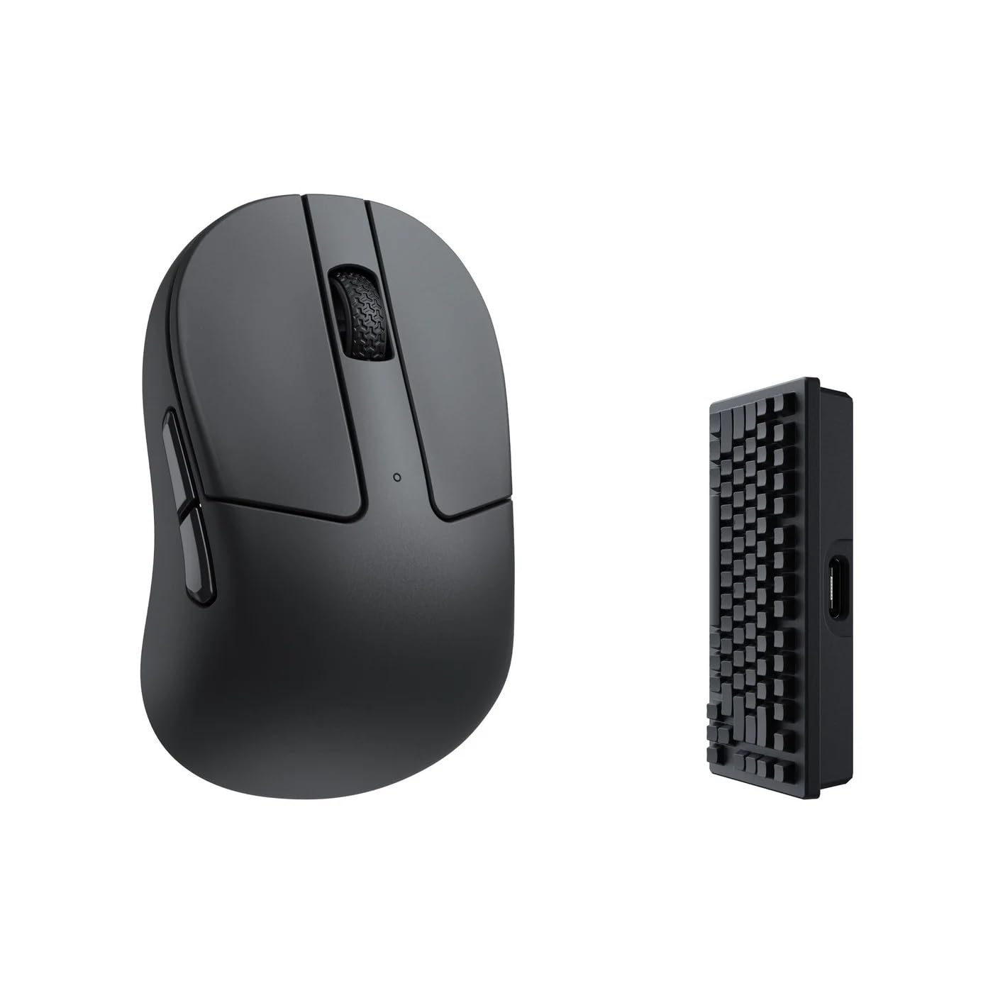 Keychron Ratón inalámbrico M4, sensor PixArt 3395 con botón macro programable 26.000 DPI, 4000 Hz, 2,4 GHz, Bluetooth 5.1, 35 g, diseño ergonómico ultraligero, color negro