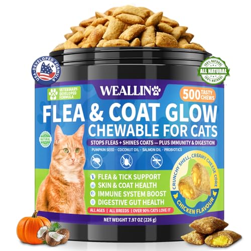 Flea and Tick Prevention for Cats - Cat Flea Treatment with Skin & Coat Support