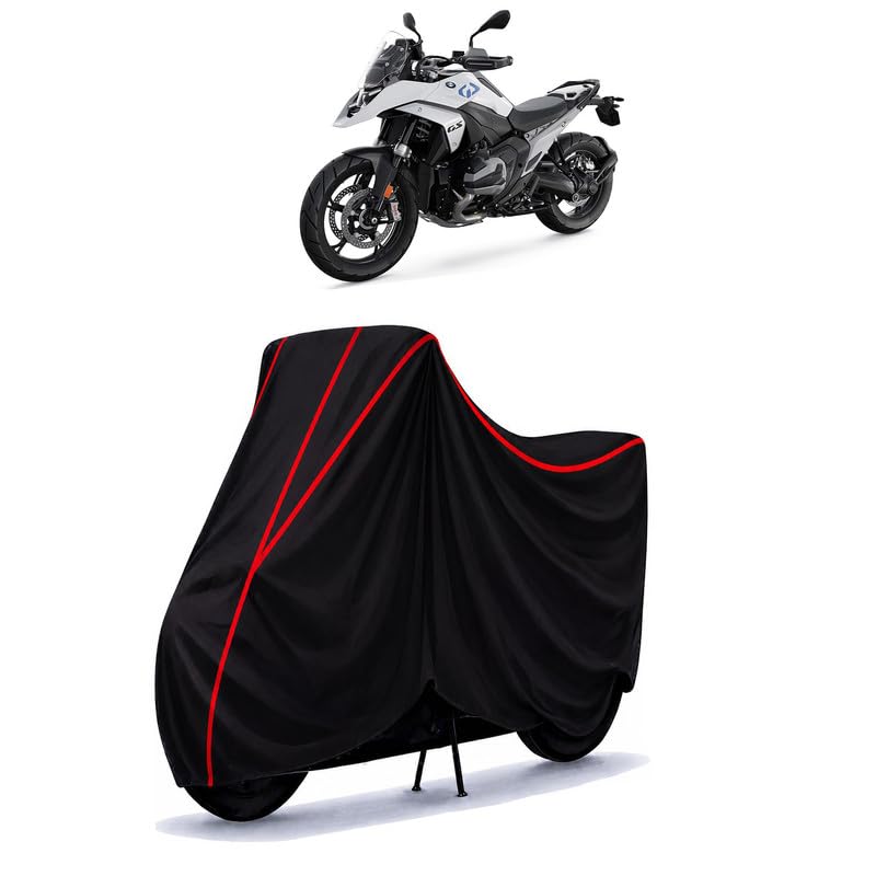 Image of R 1300 GS Adventure Water Resistant Bike Cover for All Motorcycles & Rain | Heavy Duty Taffeta Fabric | UV Protection, Dustproof, Scratchproof | All Weather Two Wheeler Body Cover with Elastic Bottom