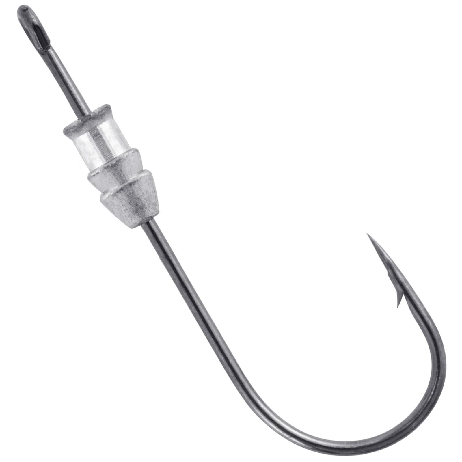 Dr.Fish 20 Pack Weighted Fishing Hooks, Weighted Swimbait Hook Worm Hooks for Soft Plastics, Straight Shank Round Bend Bass Fishing Hooks Jig Head Hooks Saltwater Freshwater