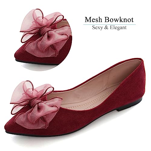 Image of Dear Time Women's Ballet Flats Dress Ballet Shoes Slip on for Office Work Comfortable Shoes