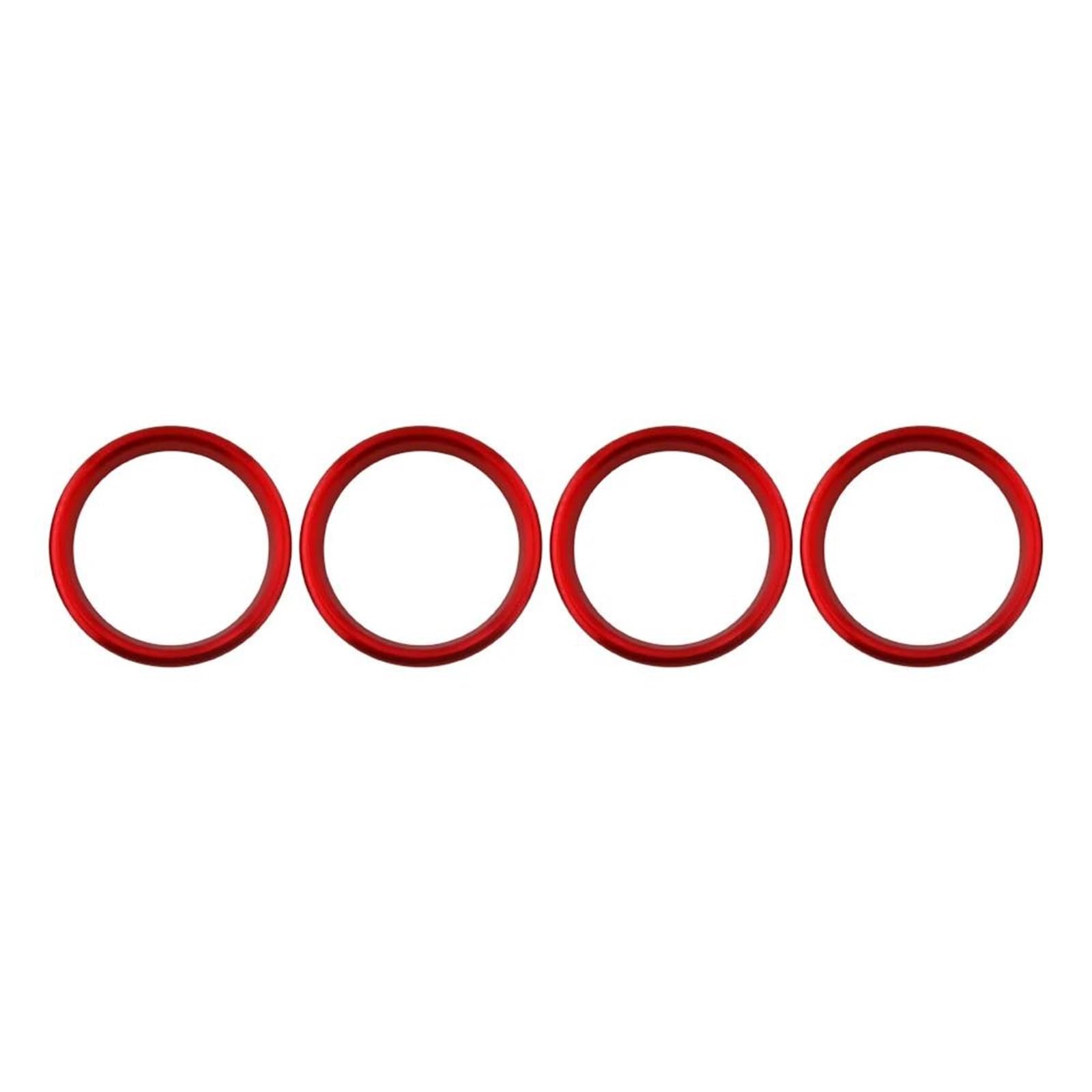Car Air Outlet Decorative Ring Stickers for A3 S3 8V RS3 Sedan Sportback Limousine Q2 SQ2 GAB for Sline Quattro Vent Trim Cover(Red)