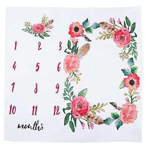 COUXILY Milestone Couverture pour nouveau-né Oenbopo Bébé Mensuel Milestone Photographie Props Shoots Background Chiffon 100 x 100 cm/100 g (D06)