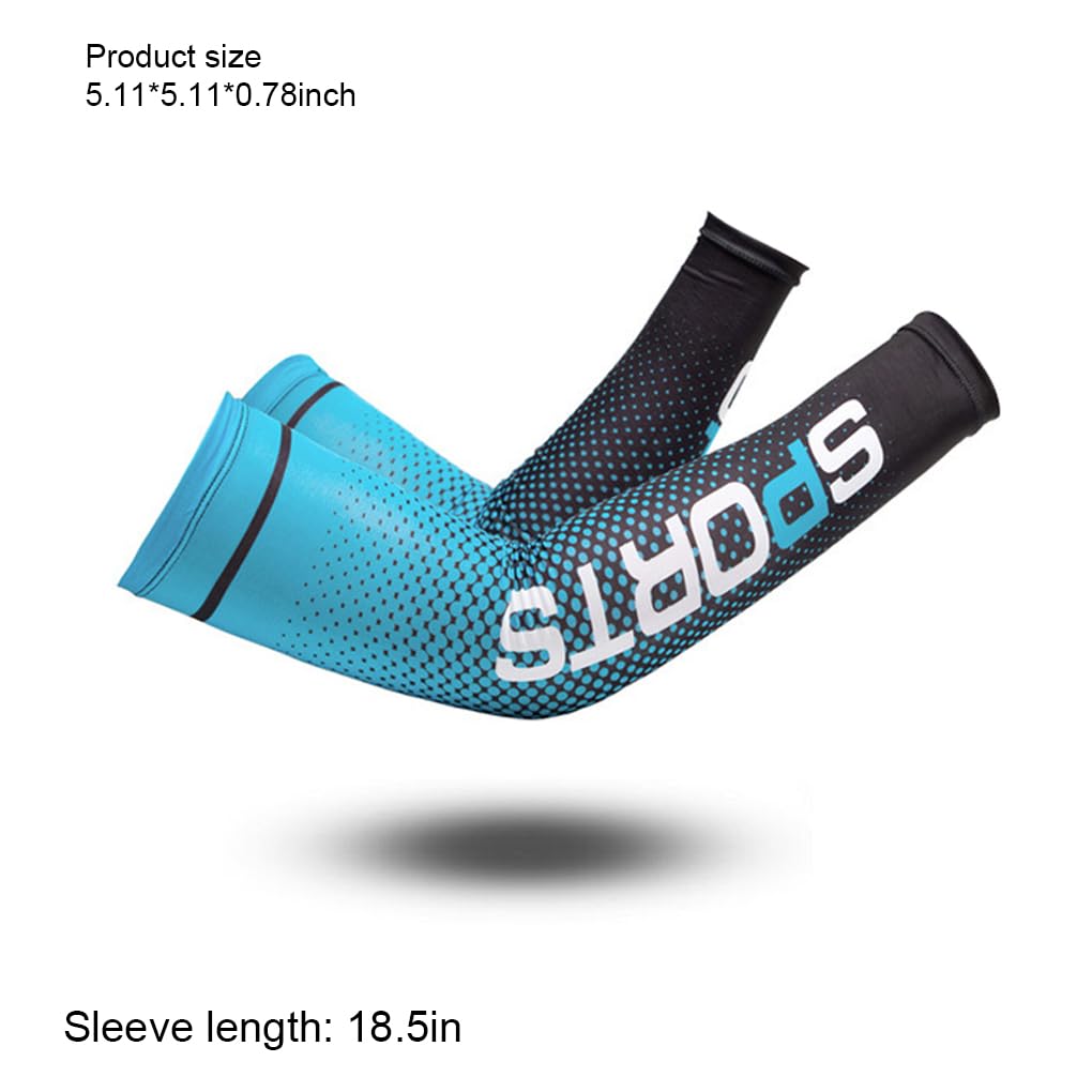 Ice Sleeve Arm Outdoor Protezione solare Campeggio Raffreddamento Faccia Sciarpa Antiscivolo Assorbimento del sudore Donne Uomini Scudo Maniche Blu