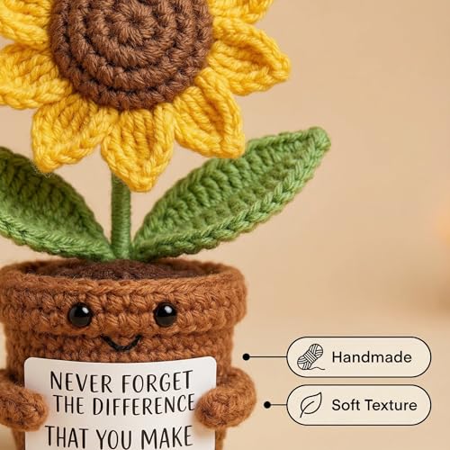 50% Off Mini Crochet Sunflower Thank You Gifts - Handmade Decor - Image 3