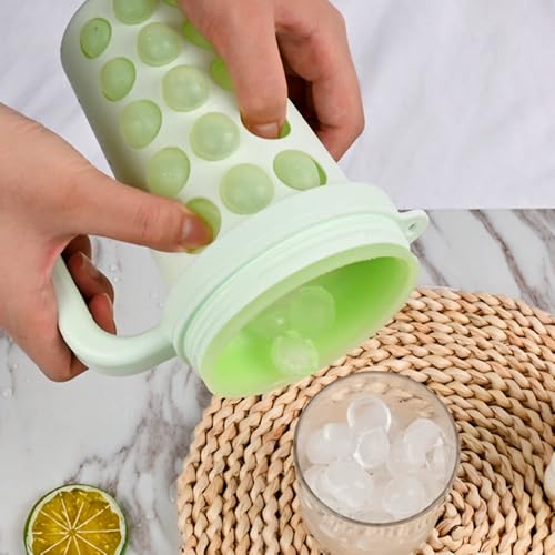 Botella para cubitos 2 en 1 con tapa y popote 600ml miniatura 7
