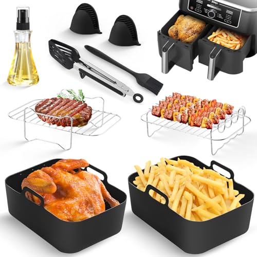 Ninja Heißluftfritteuse Zubehör, Airfryer zubehör für Ninja AF400EU AF300EU AF451EU AF500EU Cosori 8,5L, Cookwise 9L und...