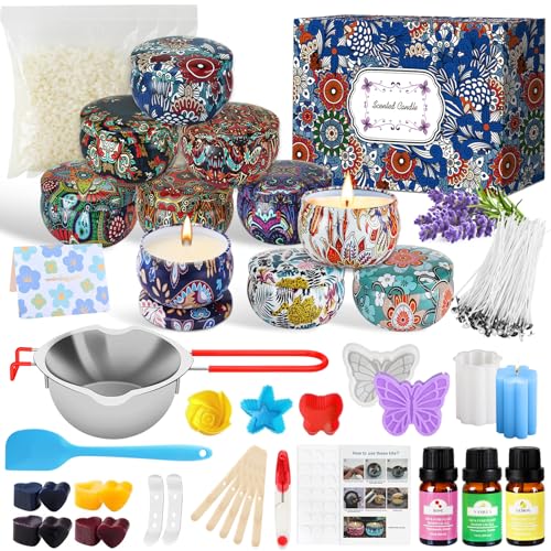 UCAMP Kit de Fabrication de Bougies,Kit Fabrication Bougies,Bougies Parfumée,DIY Cire Fabrications,Ensemble de Bougies à Faire Soi-même,pour Débutants DIY...