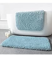 Phantoscope Bathroom Rugs - Set of 2 Non-Slip Ultra Soft Microfiber Plush Bath Mat Water Absorbin...