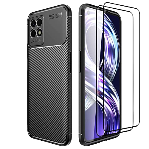 WEIOU Fibra di Carbonio Cover per Realme 8i /