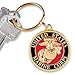 EEC, Inc. US Marine Corps Logo Keychain Patriotic Key Ring Military Gift Men Women Veteran,Red,1 1/2