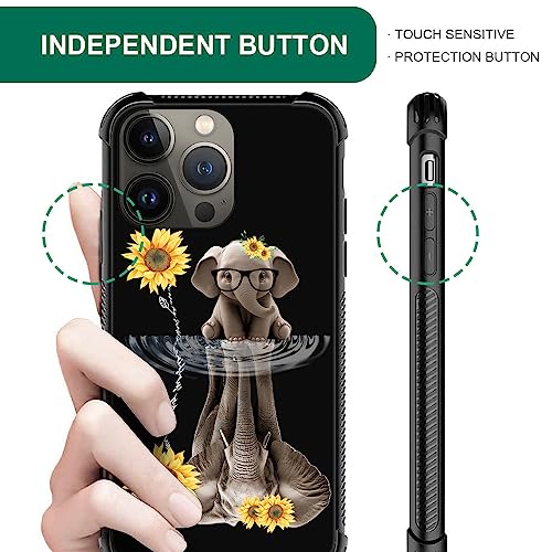 CARLOCA Compatible with iPhone 12 Mini Case,Sunflower Elephant iPhone 12 Mini Cases for,Fashion Graphic Design Shockproof Anti-Scratch Drop Protection Case for iPhone 12 Mini - image 2