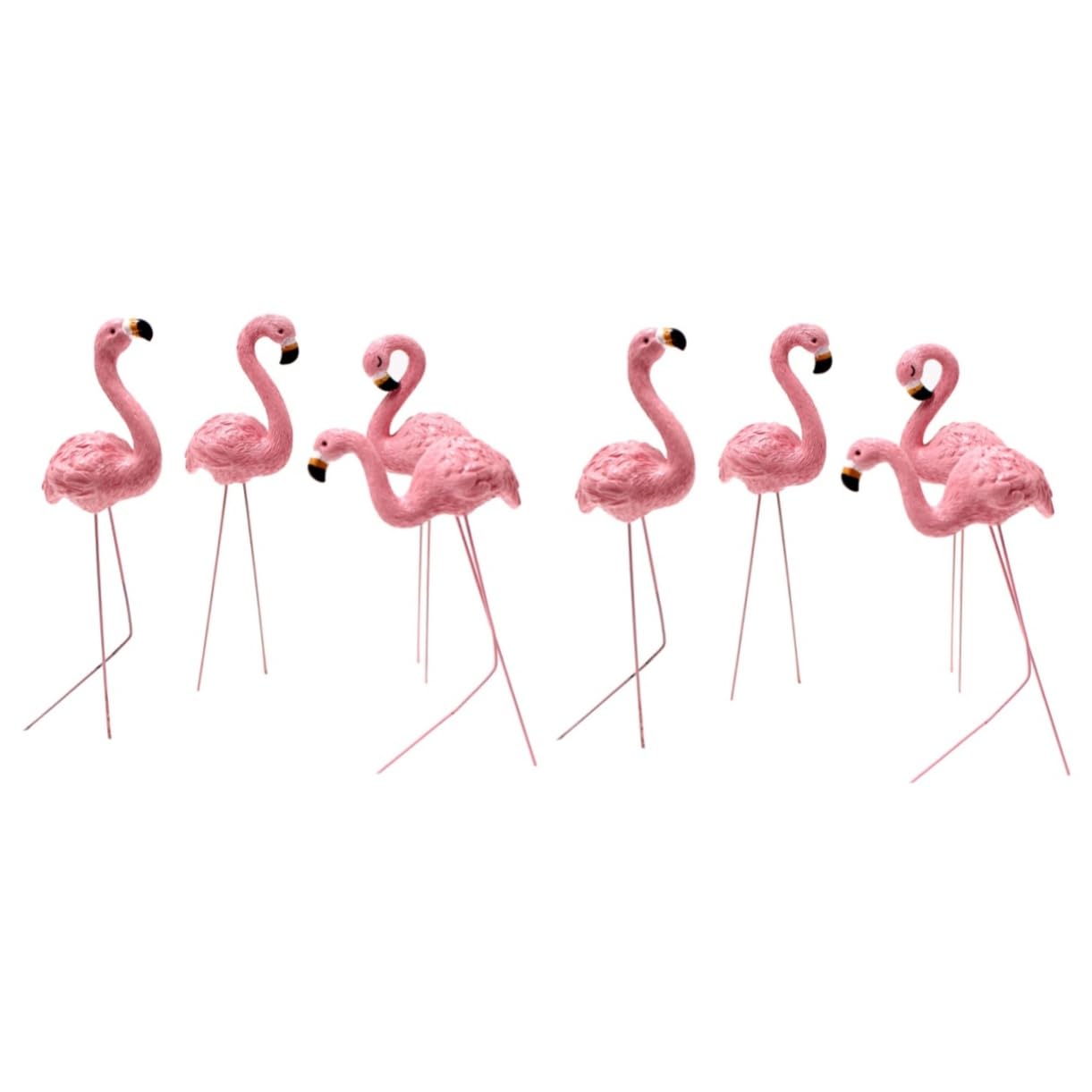 Toyvian 2 set Ornamento Fenicottero Picchetti Da Giardino Per Fenicotteri Decorazioni Oh Flamingo Giocattolo Fenicottero Ornamento Da Giardino Per Balcone Picchetto Per 4 pezzi * 2