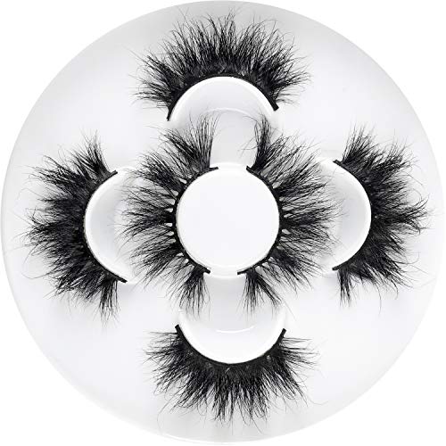 HICOCU 25mm 3D Mink Lashes Full Volume Mink Eyelashes Fluffy Volume Dramatic 25mm Mink Lashes Extension Mink Strip Eyelashes 7 Pairs Mink Lahses (ANL80457)…
