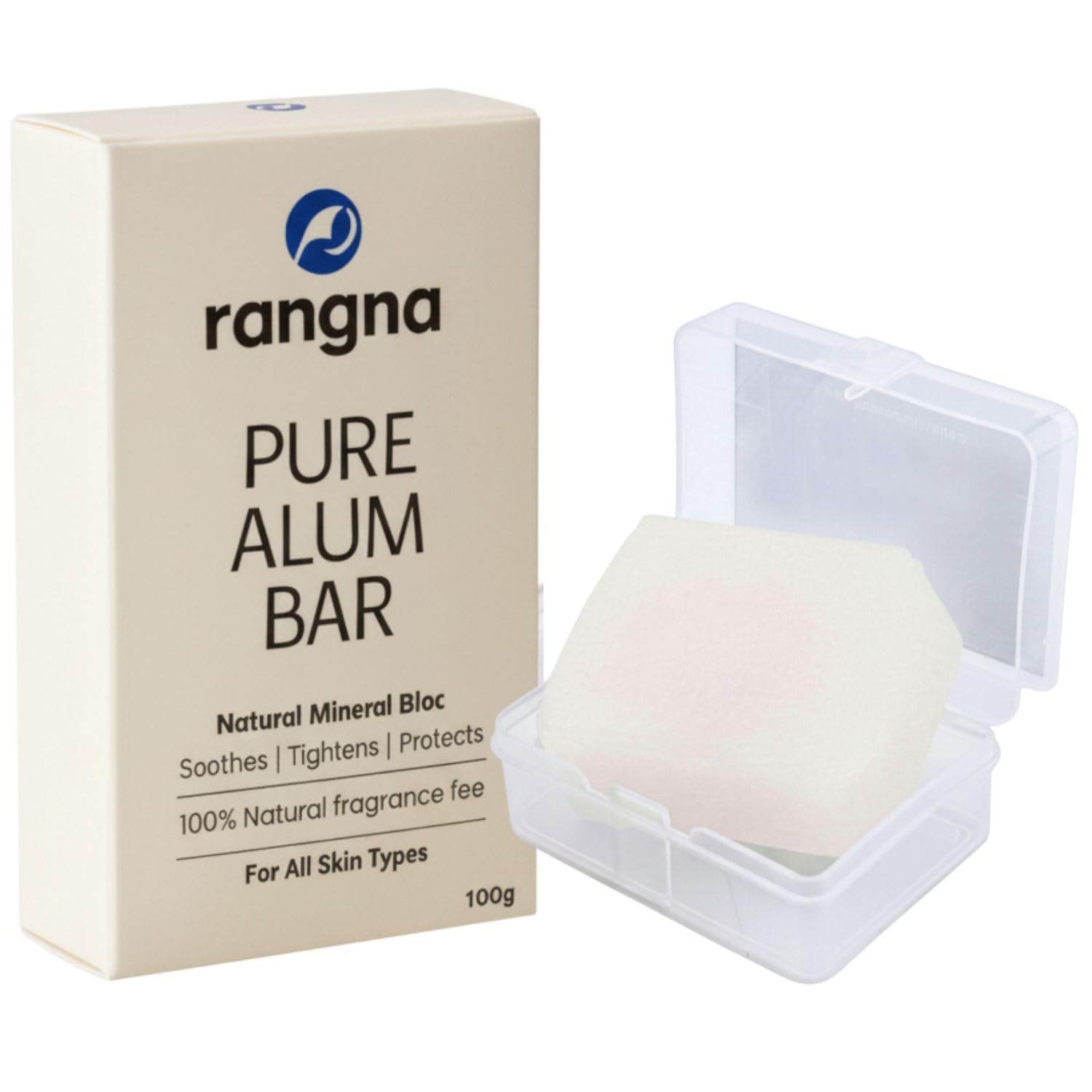 Rangna Pure Alum Block for Skin Care, 100g, Natural Deodorant and After Shave, Fragrance Free-image-16