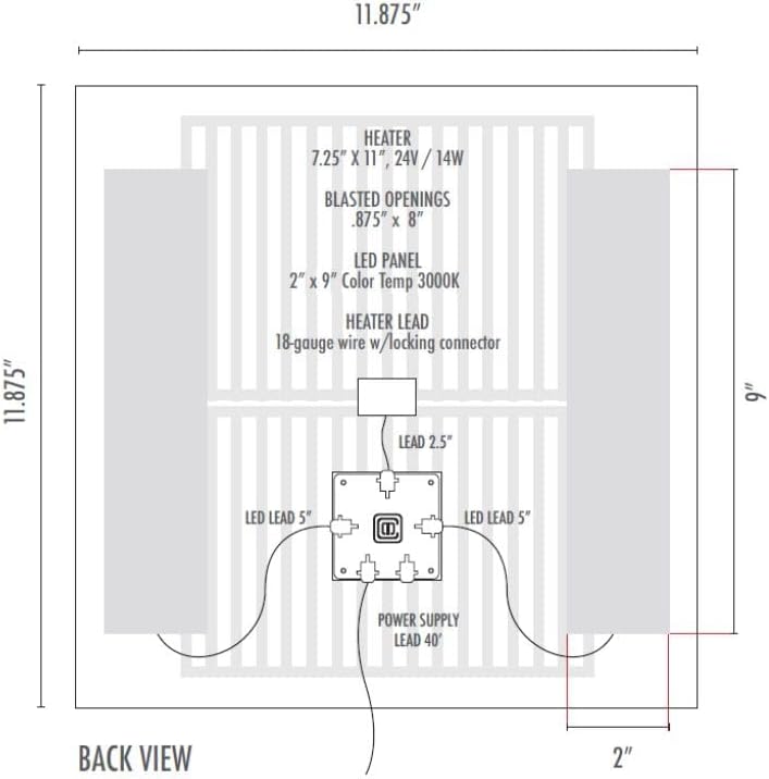 Clear 450, Lighted Fog-Free Steam Shower Mirror