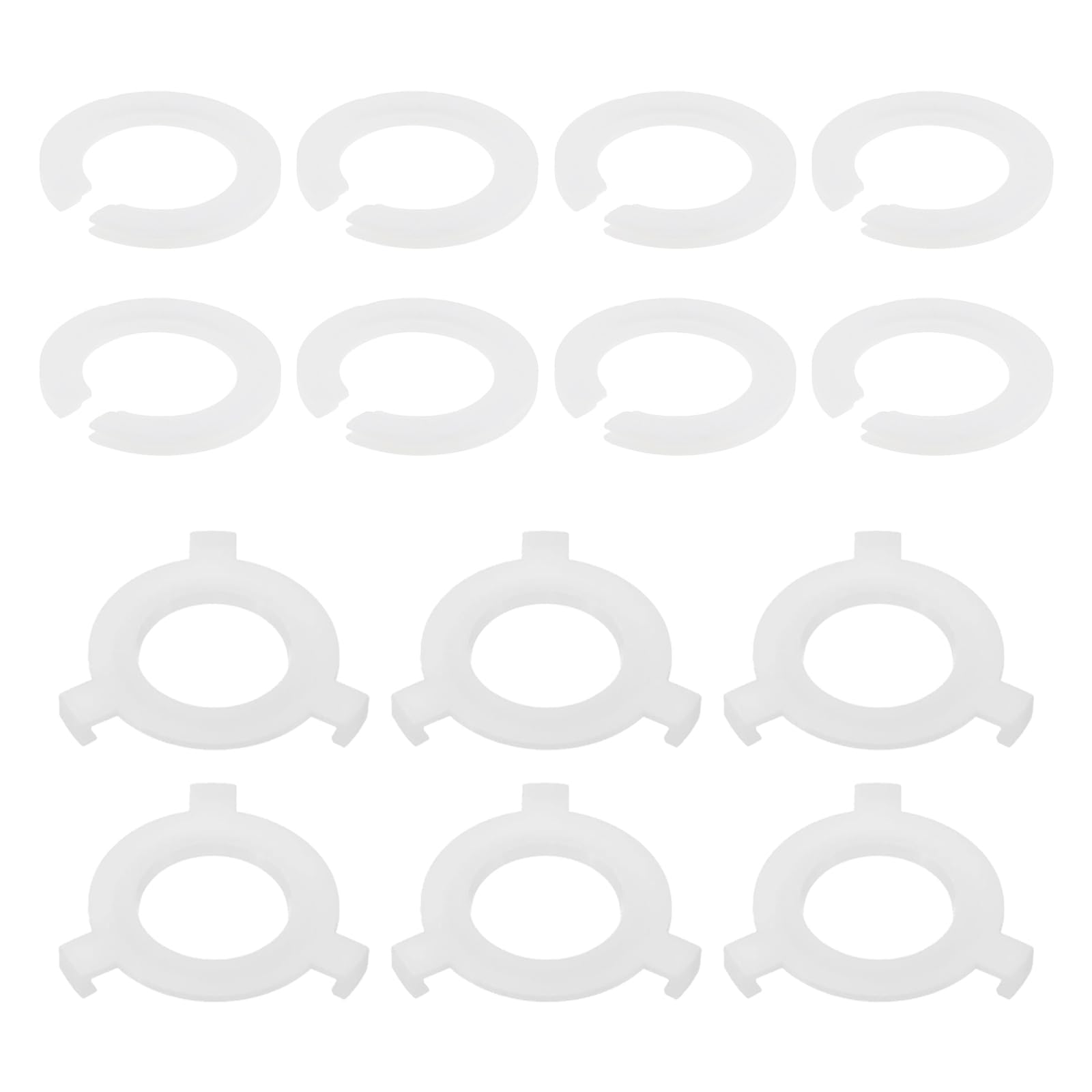 Shenlee No 14 Pcs E27 To E14 Conversion Rings, Lamp Shade Reducer Ring, Light Lamp Shade Adapter Rings Screw Collar Ring Converter Washer For Lampshade Adaptor Socket Replacement Fittings (White)