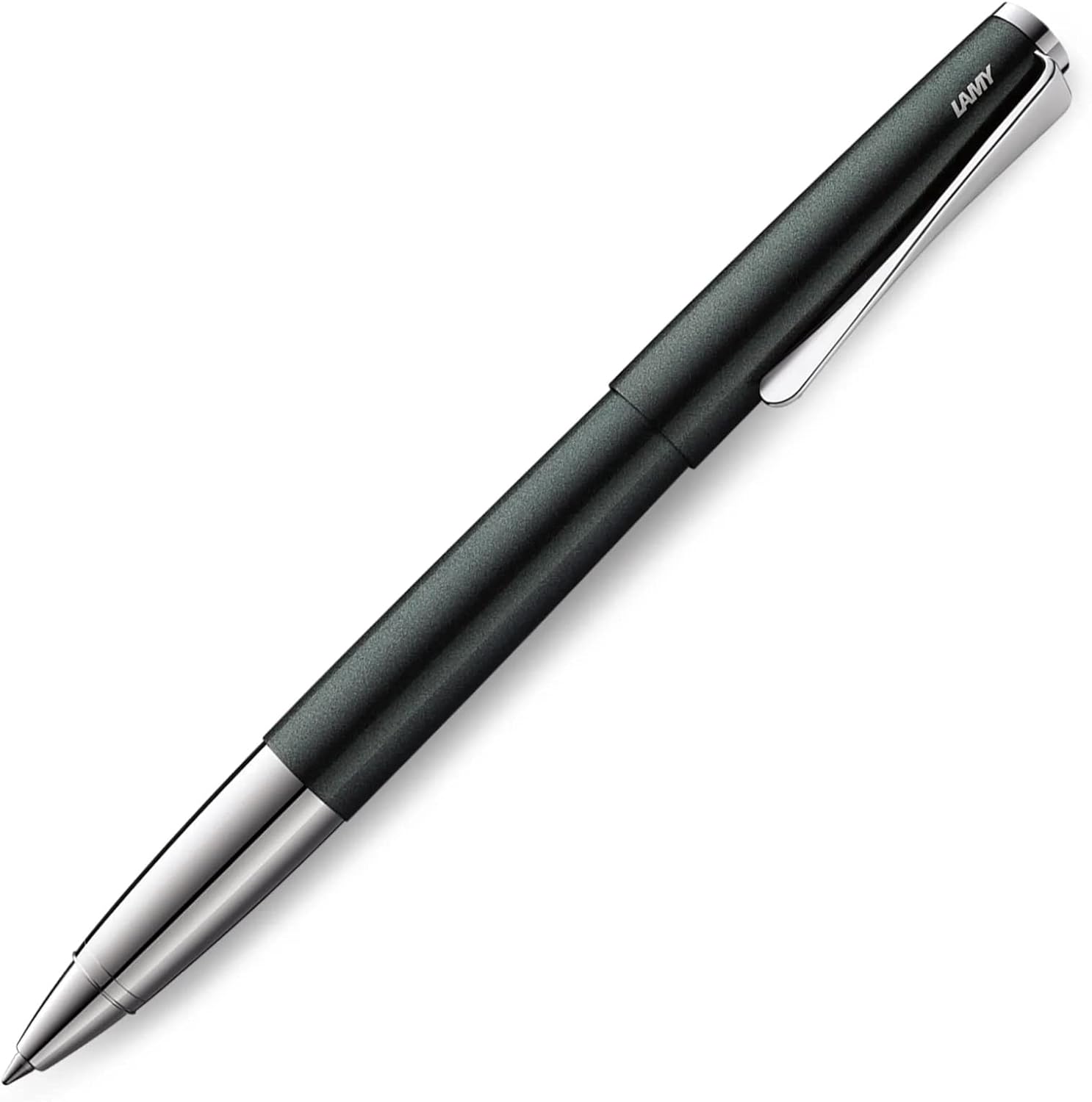 Lamy Studio 369 Rollerball Pen Palladium Finish in Black with Propeller-Shaped Clip - Line Width M, 1 Piece