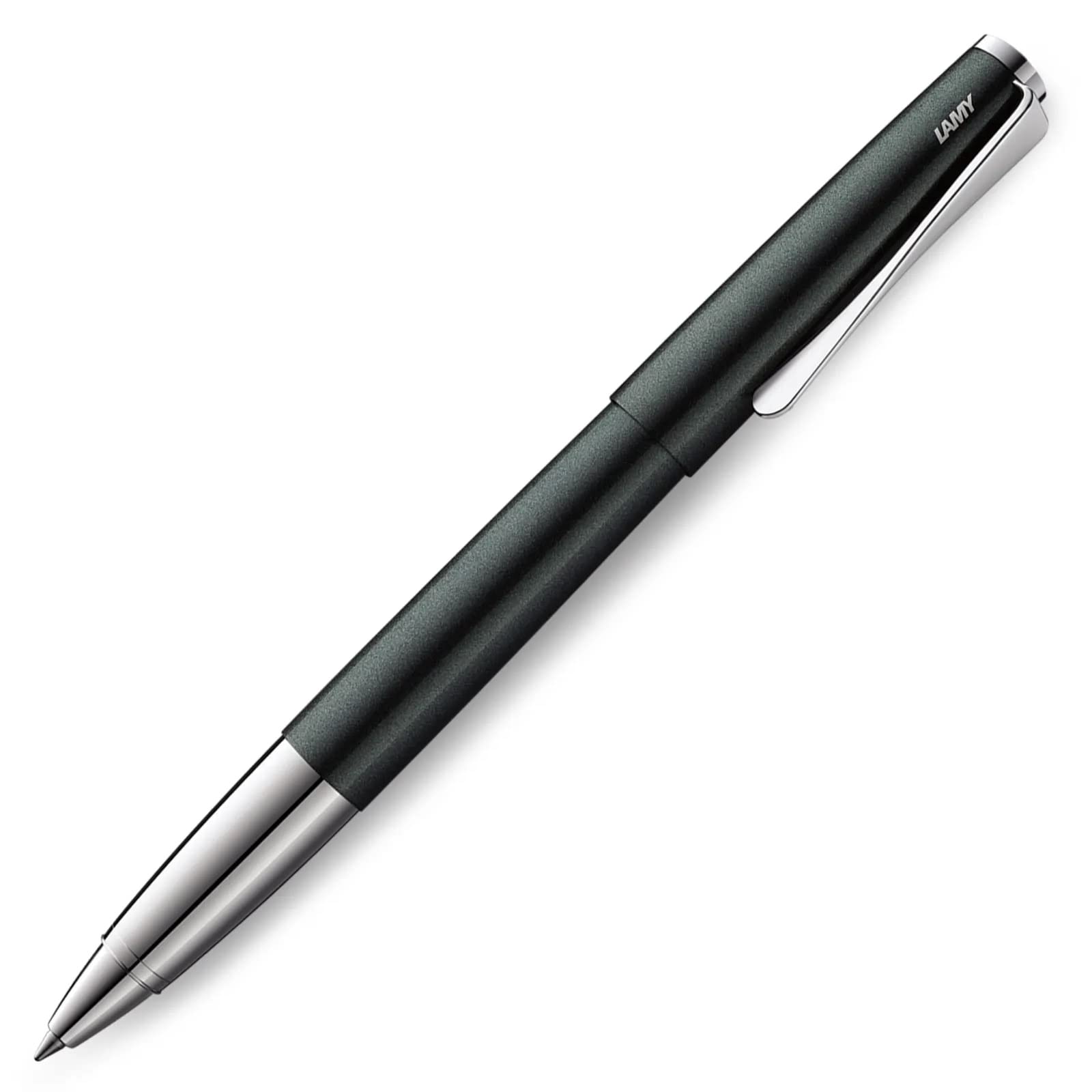 LAMY Studio Pióro kulkowe 369 – pióro kulkowe z wysokiej jakości palladem w kolorze czarno-zielonym z klipsem w kształcie śmigła – wkład do długopisu kulkowego M 63 czarny – szerokość kreski M, 1