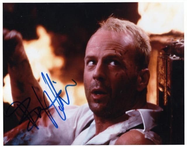 セール…ブルース・ウィリス直筆サイン入り2Lサイズ写真‥Bruce Willis ブルース・ウィリス直筆サインフォト写真