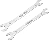 sourcing map 2pcs Thin Open End Wrench 8mm x 9mm Metric Sandblasting Plated 3cr13 Stainless Steel, Double Ended Slim Spanner for Household Maintenance and General Repairs