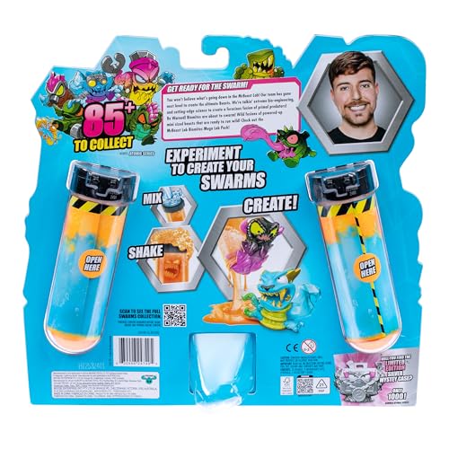 MRBEAST LAB Coffret Méga labo Atomic Swarms, Verse de l'eau, secoue Le Tube à essai et découvre 2 des 12 Mini créatures MrBeast Swarms de 2,5 cm à Collectionner, Plus de 85 à Collectionner – vue 5