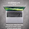 acer Aspire Go 16 Notebook, Intel Core i9-13900H, RAM 32GB DDR5 6400MHz, SSD 1TB NVMe, Display 16" WUXGA IPS 120Hz 16:10, USB-C, HDMI 2.1, Wi-Fi 6, Tastiera Retroilluminata, Windows 11 Home