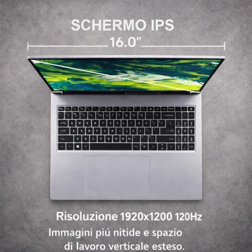 Acer Aspire Go 16 Notebook, Intel Core I9-13900H, Ram 32GB DDR5 6400Mhz, Ssd 1TB Nvme, Display 16" Wuxga Ips 120Hz 16:10, USB-C, Hdmi 2.1, Wi-Fi 6, Tastiera Retroilluminata, Windows 11 Home - 3