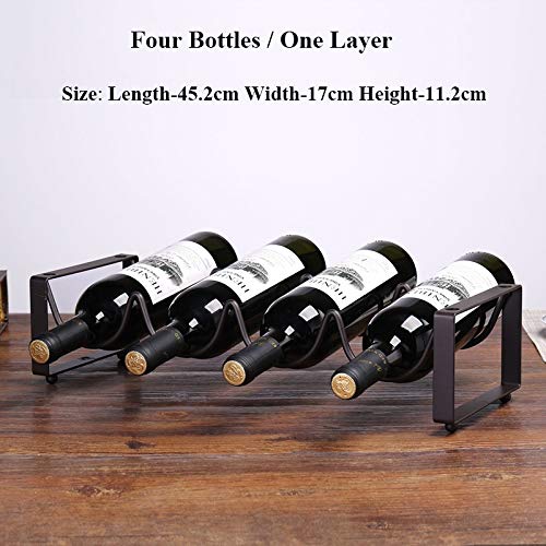 Soporte para botellas de vino de metal para 3 botellas miniatura 2