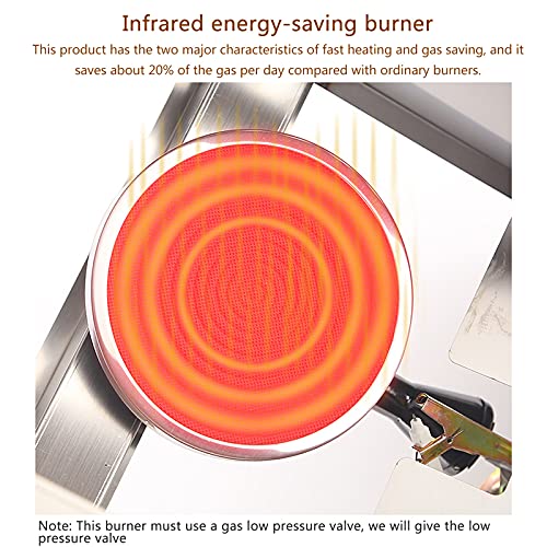 Deep Fryer Friteuse à gaz Professionnelle, friteuse de Frites de Poulet d'acier Inoxydable de réservoir de 6L avec la cuillère de Panier pour la friteuse de Famille Restaurant Commercial – Image 5