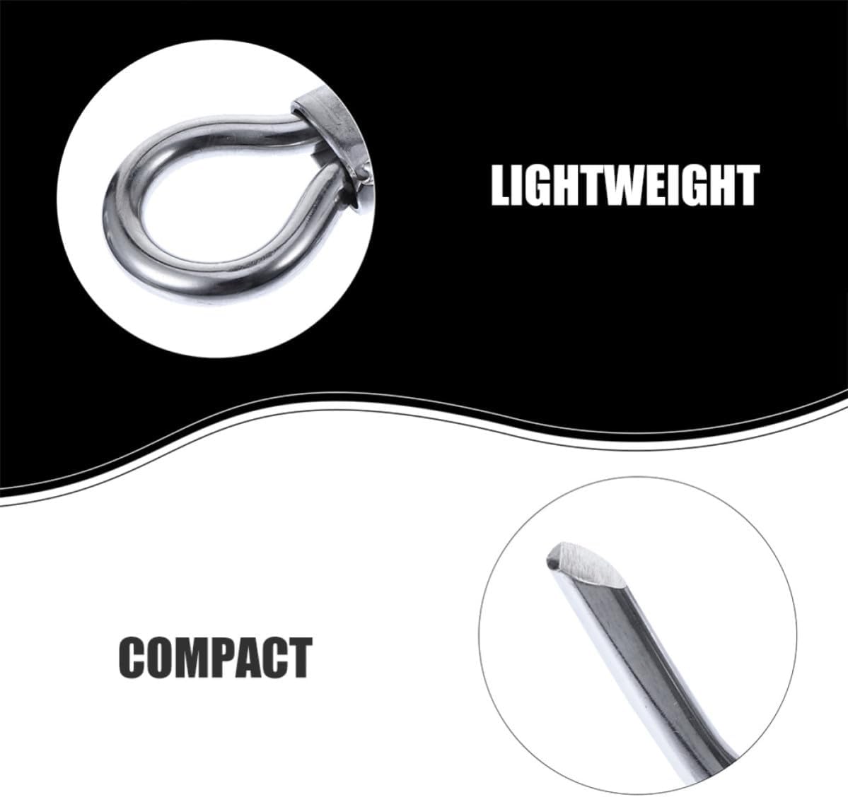 2pcs Stainless Steel Double Hook for Scuba Diving and Boat Maintenance