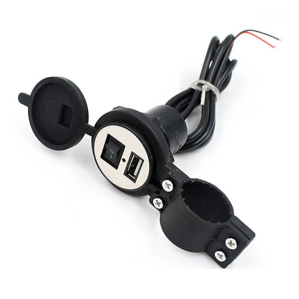 AOW Attractive Offer World Motorcycle Bike Mobile Phone USB Charger Power Adapter 12v (Waterproof) for TVS Scooty Pep+