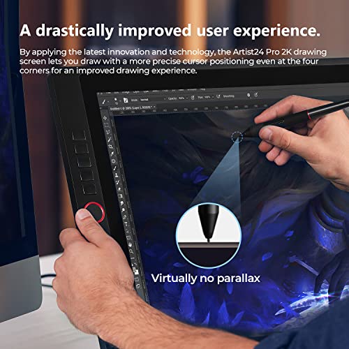Xp-Pen Artist24Pro 2K Drawing Tablet With Screen 23.8" Graphic Drawing Monitor Pen Display With 20 Customizable Shortcut Keys And Battery-Free Stylus For Digital Art, Animation, Graphic Design #TOP3