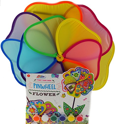 Grafix Paint Your Own Garden Pinwheel Flower Windmill Spinner