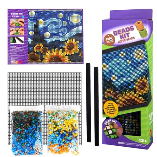DIY Beads for Adults and Kids 5mm Beads for Pictures Kids Room DIY Craft Kit with Beads Grid Mosaic with 2300 Beads (Tulipans) DIY Beads for Adults and Kids 5mm Beads for Pictures Kids Room DIY Craft Kit with Beads Grid Mosaic with 2300 Beads (Tulipans)