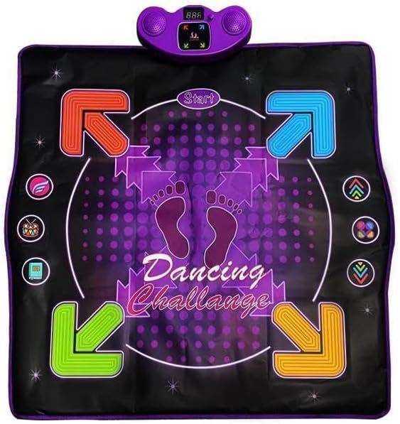 Electronic Dance Mat with Touch Play, Adjustable Volume, Built-in Music, Multiple Challenge Levels for Gaming