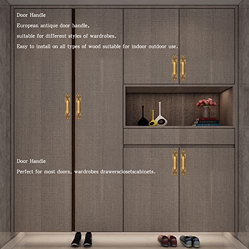 Image of European Style Barn Door Handle Antique Door Pull Handle Metal Sliding for Cabinet Hardware Drawer Cupboard Accessory